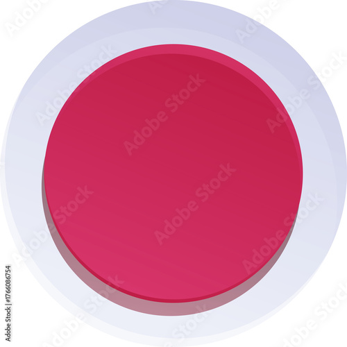 Free Download Crimson Circle With Subtle White Ring Accent Centered Against A Transparent Backdrop - GFXLoad