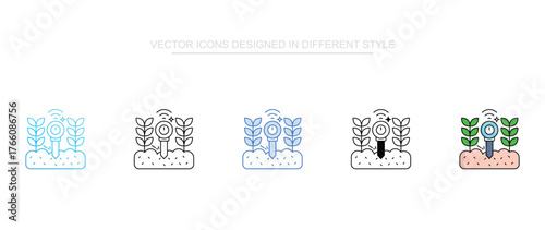 Soil Test icon design with white background stock illustration