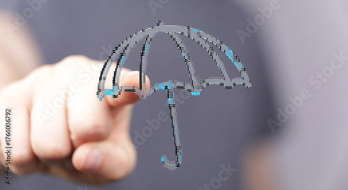 Person holding a digital um...