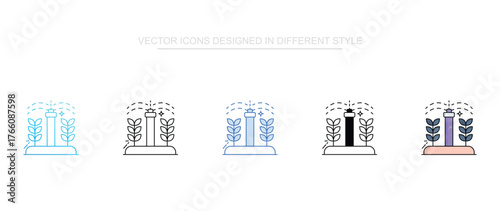 Water Irrigation System icon design with white background stock illustration