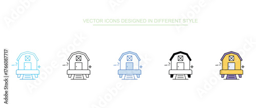 Chicken Coop icon design with white background stock illustration