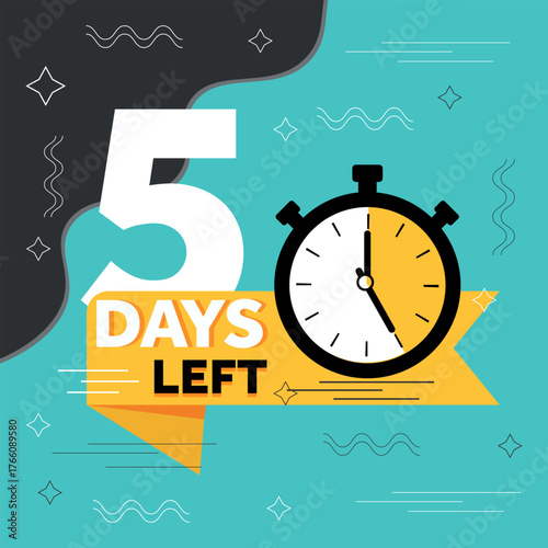 Countdown infographic: 5 days left until the event