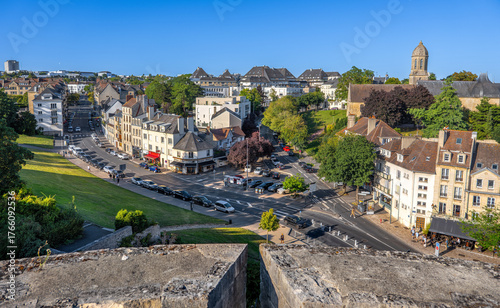 Aerial View of Historic Town of Caen, Normandy