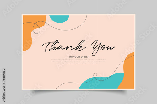 modern thank you for order card for business promo