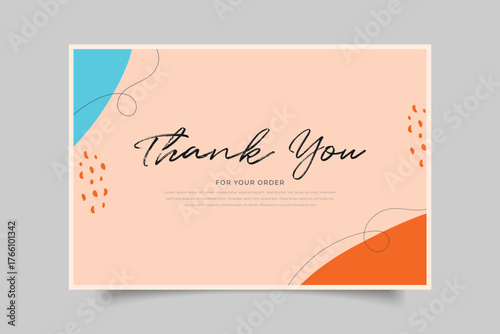 modern thank you for order card for business promo