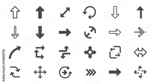 Diverse Arrow Collection - Directional Icons for Navigation and Design.