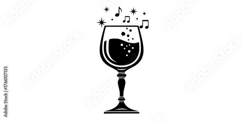 Wine Glass Celebration Simple Flat Vector Icon