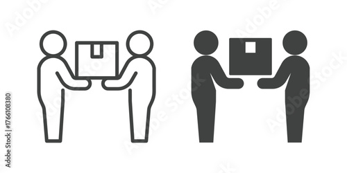 Courier Icon. Line and glyph solid icon
