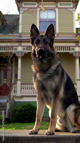 Blackjack's dog guards the house.