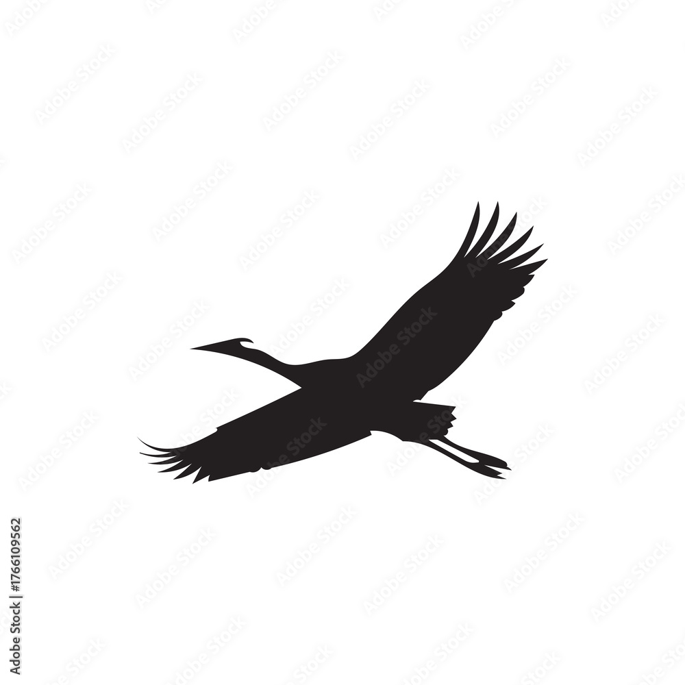 Obraz premium vector illustration of a flying bird