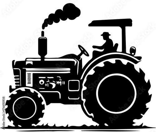 vintage tractor with a tractor