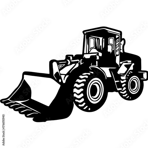 tractor isolated on white background vector