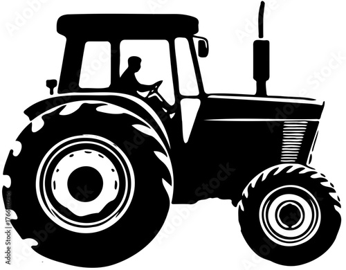 tractor isolated on white background vector