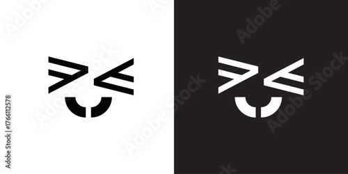 Playful minimalist cat face logo design with squinting eyes and smiling mouth, perfect for brands seeking a cute and friendly identity, conveying joy and approachability for modern businesses.