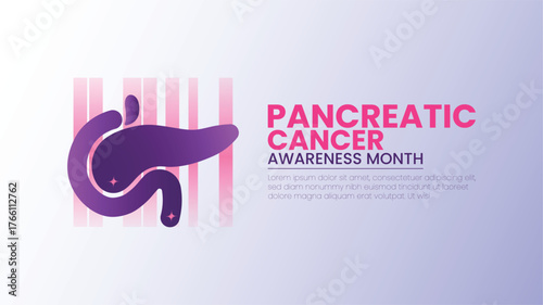 Pancreatic Cancer Awareness Month, Fight with Hope design templet