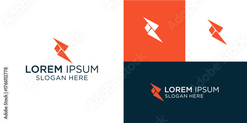 Dynamic abstract geometric logo design representing innovation, speed, and modern branding solutions for businesses seeking a powerful visual identity.