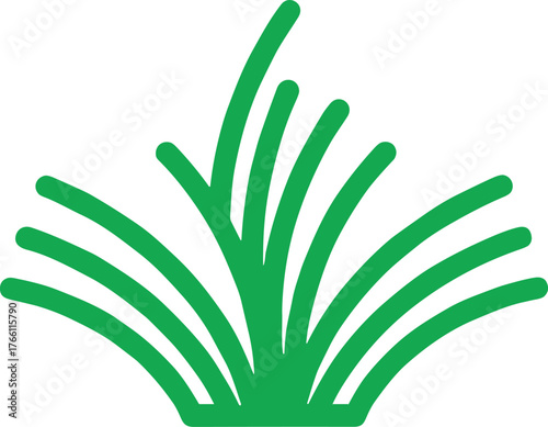 Abstract green grass blades vector graphic design element blades of grass