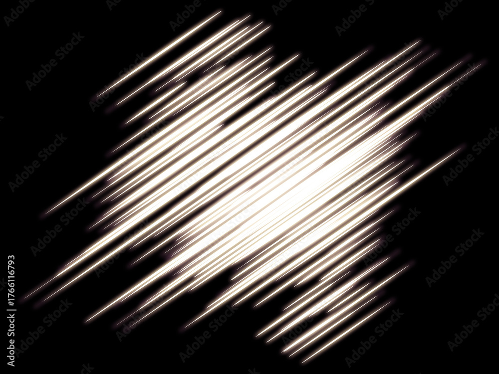 Obraz premium 光 勢い 動き エフェクト 斜め 線