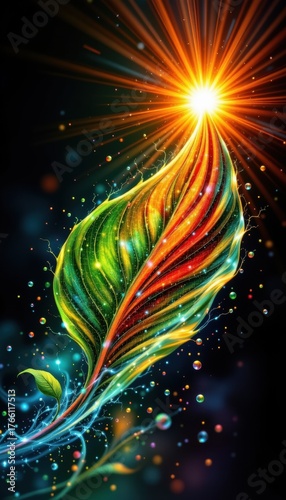 Ethereal Flower with Swirling Petals