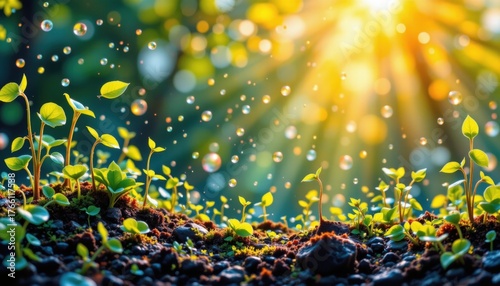 Serene Mossy Ground with Filtered Light