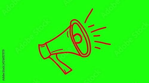 megaphone icon pulse animation. 