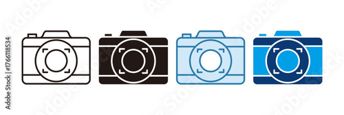 Image Recognition Icon Set Multiple Style Collection