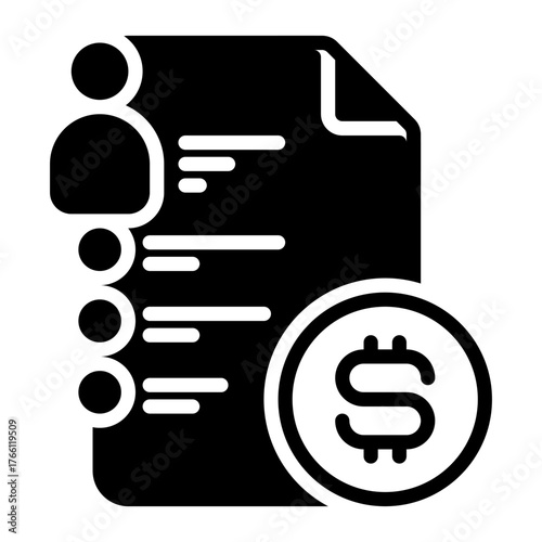 account icon, glyph icon style
