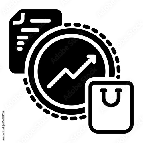 sales icon, glyph icon style
