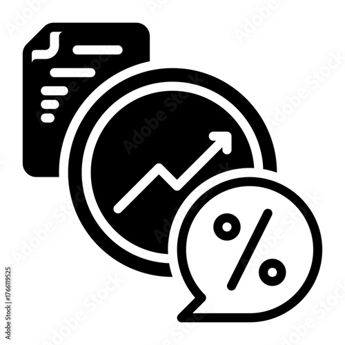 increase rate icon, glyph icon style