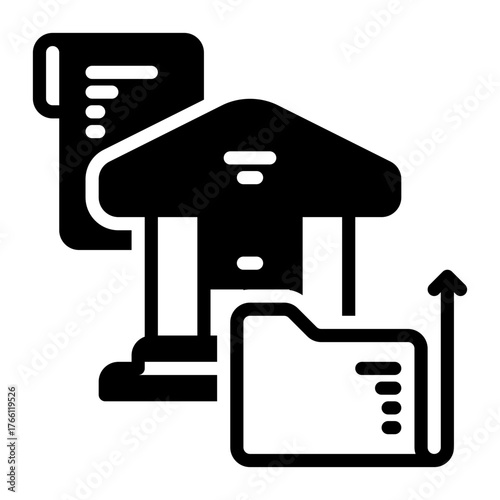 upload file icon, glyph icon style