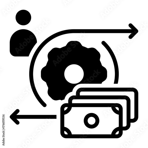 transfer icon, glyph icon style