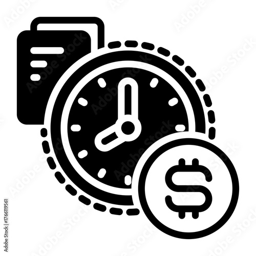 deposit icon, glyph icon style