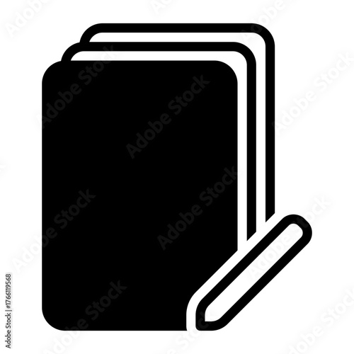 sheet icon, glyph icon style
