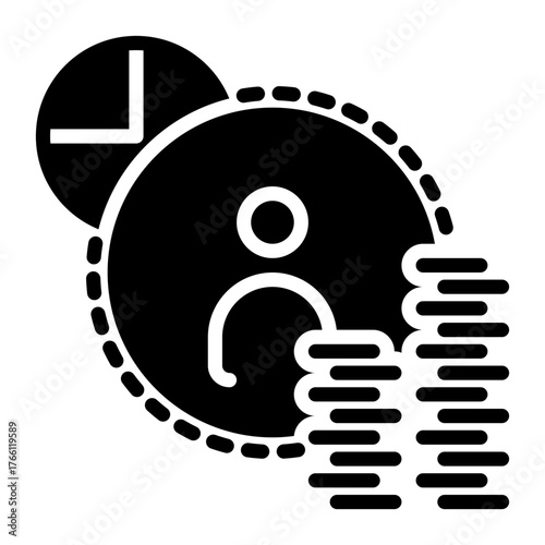 accounting icon, glyph icon style