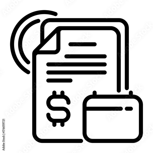 statement icon, line icon style