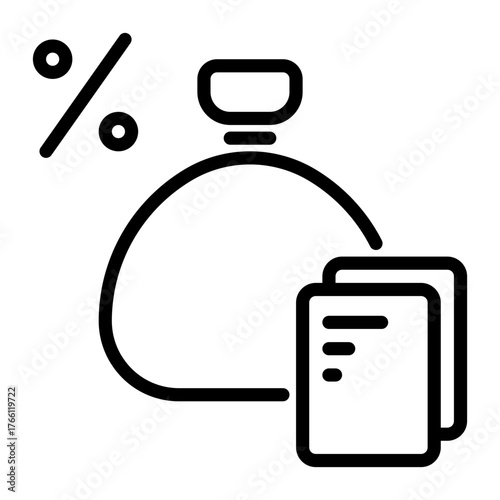 loan icon, line icon style