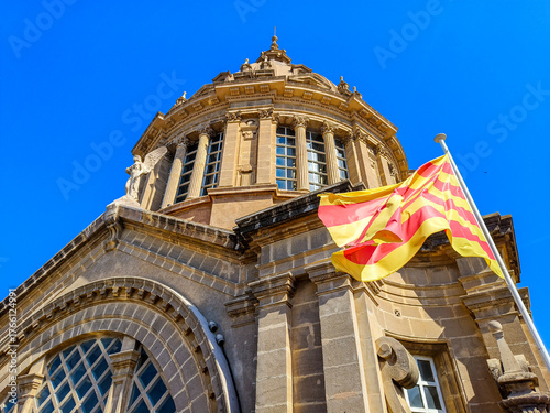 Barcelona, Spain, May 28, 2025, View of National art museum of Catalonia (Museu Nacional d'Art de Catalunya), spain