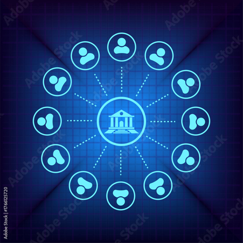 Vector illustration on a blue background