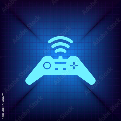 Wallpaper Mural Vector illustration on a blue background Torontodigital.ca