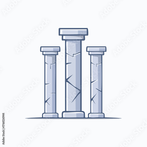 Ancient weathered stone columns evoking a sense of timeless grandeur and history