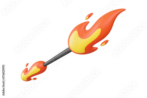 Burning matchstick depicts fire, warmth, and potential for ignition, symbolizing change and energy.