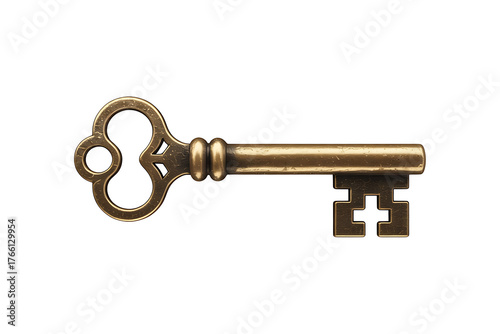 Antique brass key, ornate design, suggesting secrets, history, and unlocking hidden potential.