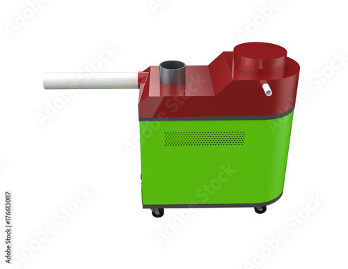 Modern Farming Ultrasonic Mist Generator: Professional Air Moisture Controller and HVAC Cooling Appliance for Controlled Environment Agriculture, Greenhouse Hydroponics, Digital Graphic Resource.