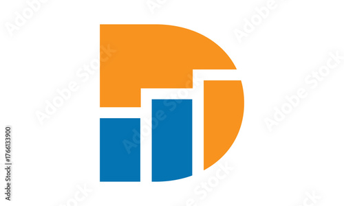 Letter D Financial Logo	
