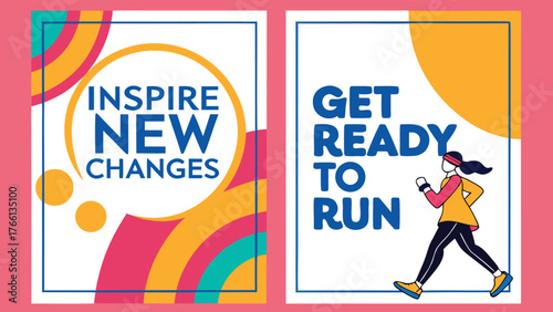 Inspire new changes and get ready to run vector illustration design