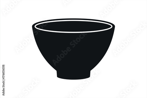 Black bowl silhouette icon
