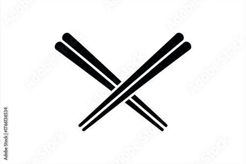 Crossed Asian Chopsticks Graphic Icon