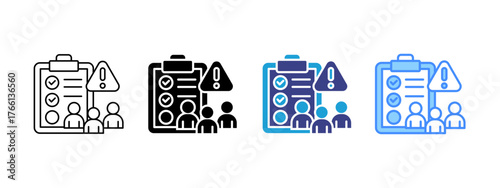 Evaluation icon set multiple style collection