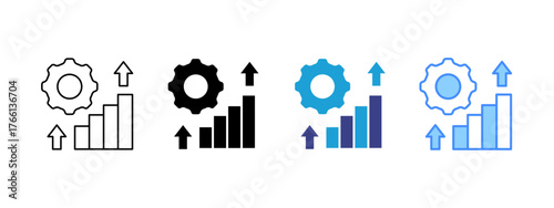 Optimization icon set multiple style collection
