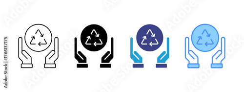 Sustainable icon set multiple style collection